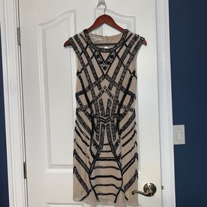 Tan and Black beaded dress